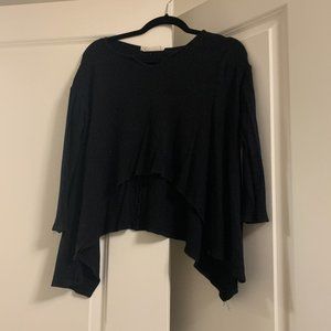 Cropped long sleeve shirt